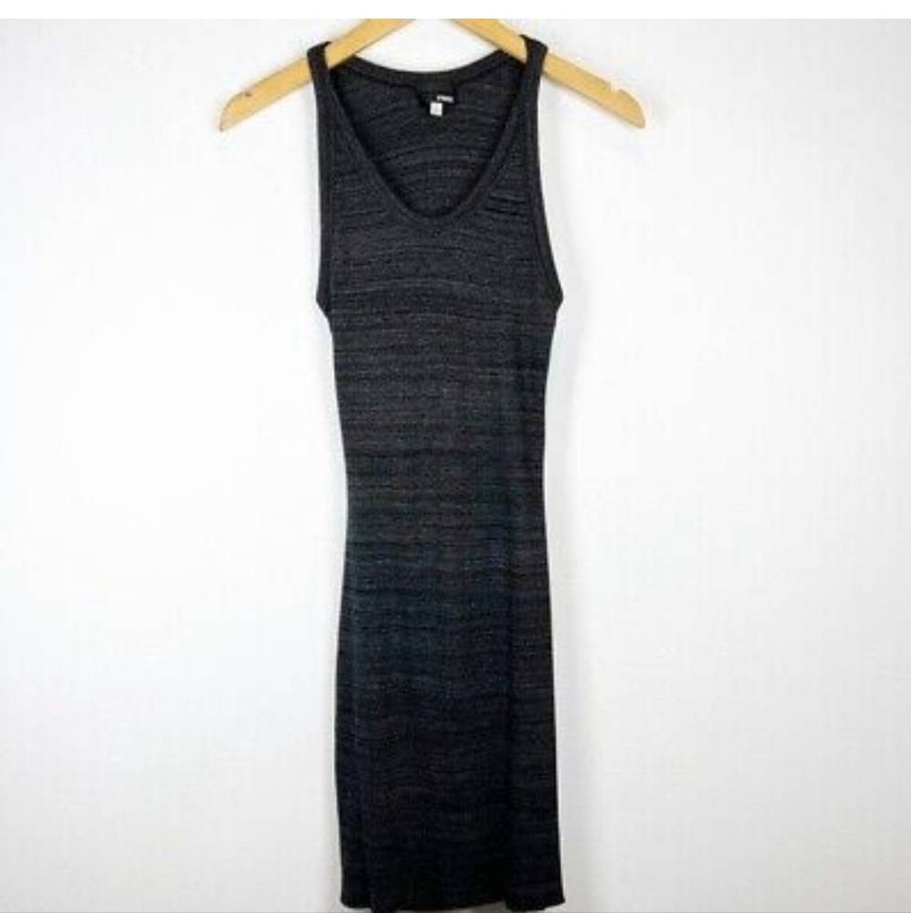 Wilfred Free Aritzia Cut Out Tank Dress Mini Jasmin Gray Women's Xs Ribbed